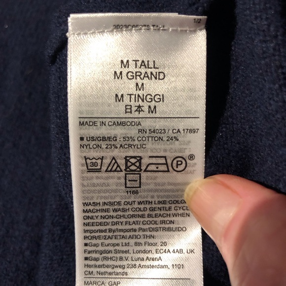 NWT $90 GAP LS CashSoft V-Neck Midi Dress Navy - Med Tall - Picture 8 of 10